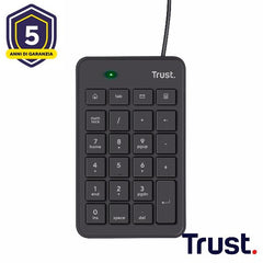 TASTIERINO NUMERICO CABLATO 145CM - TRUST XALAS - NERO