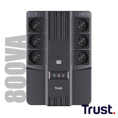 GRUPPO DI CONTINUITÀ (UPS) FORMATO POWERSTRIP 800VA CON 6 PRESE SCHUKO PROTETTE - TRUST MAXXON 800