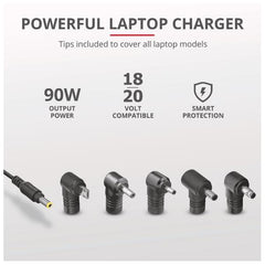 ALIMENTATORE/CARICABATTERIA ASUS UNIVERSALE LAPTOP/NOTEBOOK 90W - TRUST MAXO - NERO