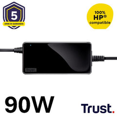 ALIMENTATORE/CARICABATTERIA HP UNIVERSALE LAPTOP/NOTEBOOK 90W - TRUST MAXO - NERO