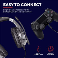 CUFFIE GAMING CABLATE JACK 3,5MM PLAYSTATION® CERTIFICATE, DRIVER 50MM - TRUST GXT488 FORZE-G CAMOUFLAGE/GRIGIO