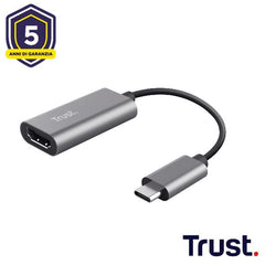 ADATTATORE DA USB-C (MASCHIO) A HDMI (FEMMINA) 4K 60HZ - 20CM - TRUST DALYX - ALLUMINIO