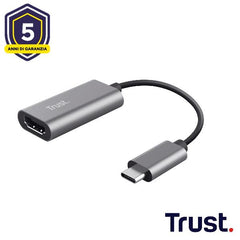 ADATTATORE DA USB-C (MASCHIO) A HDMI (FEMMINA) 4K 60HZ - 20CM - TRUST DALYX - ALLUMINIO