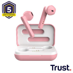 AURICOLARI BLUETOOTH - TRUST PRIMO TOUCH ROSA