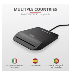 PRIMO LETTORE DI SMART CARD (TIPO TESSERA SANITARIA) - NERO
