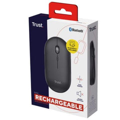 MOUSE WIRELESS RICARICABILE MULTICONNECT BT + WL 2,4GHZ ULTRASOTTILE SILENT - 1600DPI - TRUST PUCK - NERO