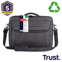 BORSA LAPTOP/NOTEBOOK FINO A 15,6" ECO - 100% MATERIALE RICICLATO - TRUST ATLANTA NERO