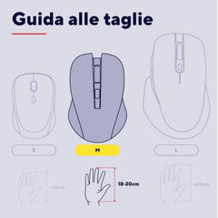 MOUSE CABLATO 160CM - 1200 DPI - TRUST BASY - NERO
