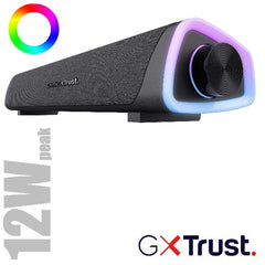 SOUNDBAR GAMING SPEAKERS 12W PICCO (6W RMS) ILLUMINATA RGB - TRUST GXT620 AXON - NERO