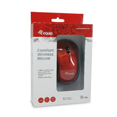EQUIP - MOUSE OTTICO WIRELESS COMFORT 1200DPI (Rosso)