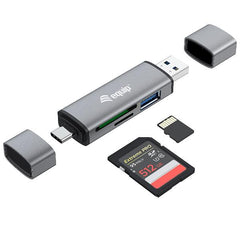 EQUIP - LETTORE DI SCHEDE CON HUB USB 3.0 ALL IN ONE OTG