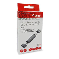EQUIP - LETTORE DI SCHEDE CON HUB USB 3.0 ALL IN ONE OTG
