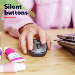 MOUSE WIRELESS SILENZIOSO - 1600DPI - PLASTICA RICICLATA 83% - DURATA BATTERIA 12 MESI - TRUST YVI+ NERO