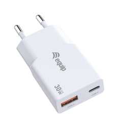 EQUIP - Caricabatterie GaN PD sottile da 30W con 2 porte USB, 1x USB-C + 1x USB-A