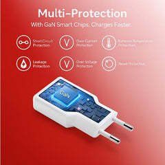 EQUIP - Caricabatterie GaN PD sottile da 20W con 1x USB & 1x USB-C