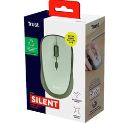 MOUSE WIRELESS SILENZIOSO - 1600DPI - PLASTICA RICICLATA 83% - DURATA BATTERIA 12 MESI - TRUST YVI+ VERDE