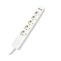 EQUIP - MULTIPRESA 5-SCHUKO e con 3 USB (1C + 2A), tasto on/off, protezione bambini