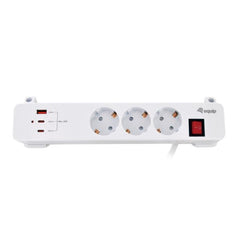 EQUIP - MULTIPRESA a morsetto a 3 uscite con 3 USB (2C + 1A)