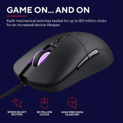 MOUSE GAMING RGB CABLATO ULTRA LEGGERO 10.000DPI, 6 PULSANTI PROGRAMMABILI, 80MLN DI CLIC - TRUST GXT 981 REDEX NERO