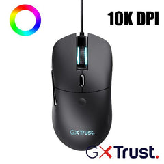 MOUSE GAMING RGB CABLATO ULTRA LEGGERO 10.000DPI, 6 PULSANTI PROGRAMMABILI, 80MLN DI CLIC - TRUST GXT 981 REDEX NERO