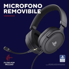 CUFFIE GAMING CABLATE JACK 3,5MM PLAYSTATION® PS5™ CERTIFICATE, DRIVER 50MM - PLASTICA RICICLATA 85% - TRUST GXT498 FORTA NERO