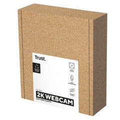 WEBCAM 2K QHD 2560X1440p - FILTRO PRIVACY - 85% PLASTICA RICICLATA - TRUST TW-250 - NERO