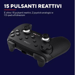 CONTROLLER GAMEPAD MULTICONNECT WIRELESS 2,4GHz + BT + CAVO PER CONSOLE E PC - PLASTICA RICICLATA 75% - TRUST GXT542 MUTA NERO