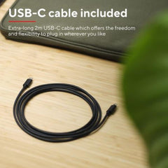 ALIMENTATORE/CARICABATTERIA 100W USB-C - CAVO RICARICA INCLUSO - PLASTICA RICICLATA 75% - TRUST MAXO - NERO