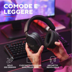 CUFFIE GAMING CABLATE JACK 3,5MM MULTIPIATTAFORMA, OVER-EAR, DRIVER 50MM - PLASTICA RICICLATA 85% - TRUST GXT489 FAYZO NERO