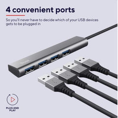 HUB USB C CON 4-PORT USB-C 3.2 - TRUST HALYX - ALLUMINIO