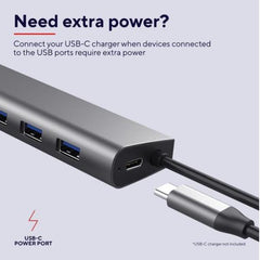 HUB USB A 3.2 CON 7 PORTE USB-A 3.2 - TRUST HALYX - ALLUMINIO