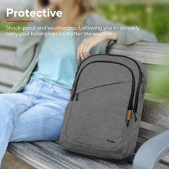 ZAINO LAPTOP/NOTEBOOK FINO A 16" ECO - REALIZZATO CON PET RICICLATO - TRUST AVANA GRIGIO