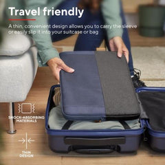 CUSTODIA/SLEEVE 16" MORBIDA PER LAPTOP/NOTEBOOK REALIZZATA CON PET RICICLATO - TRUST LISBOA BLU