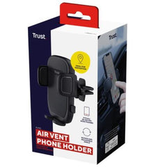 SUPPORTO/HOLDER PER TELEFONO CON MONTAGGIO ALLA VENTOLA DELL’ARIA - TRUST RUNO - NERO