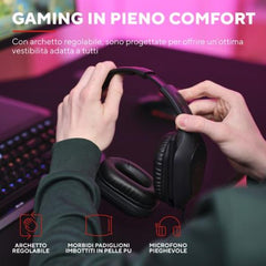 CUFFIE GAMING CABLATE JACK 3,5MM MULTIPIATTAFORMA, DRIVER 50MM - TRUST GXT415 ZIROX - NERO