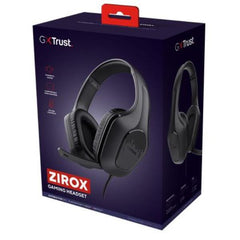 CUFFIE GAMING CABLATE JACK 3,5MM MULTIPIATTAFORMA, DRIVER 50MM - TRUST GXT415 ZIROX - NERO