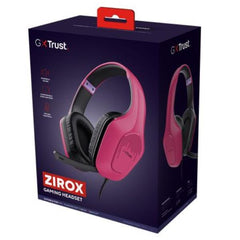 CUFFIE GAMING CABLATE JACK 3,5MM MULTIPIATTAFORMA, DRIVER 50MM - TRUST GXT415P ZIROX - ROSA