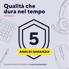 CUFFIE ON-EAR CABLATE 1,8M USB CON MICROFONO FLIP TO MUTE E RIDUZIONE RUMORE ENC - 65% PLASTICA RICICLATA - TRUST AYDA USB ENC- NERO