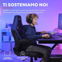 SEDIA GAMING GXT 703B RIYE - NERO/BLU