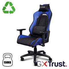 SEDIA GAMING REALIZZATA CON MATERIALI SOSTENIBILI - TRUST GXT 714B RUYA NERO/BLU