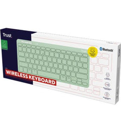 TASTIERA WIRELESS RICARICABILE MULTICONNECT 2 BT + 1 WL 2,4GHZ - PLASTICA RICICLATA 52% - LAYOUT ITALIANO - TRUST LYRA - VERDE