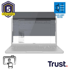FILTRO SCHERMO PRIVACY 14" (174MM x 310MM) BLUE FILTER, VISUALE 60° E TOUCHSCREEN - TRUST PRIMO 14" PRIVACY FILTER