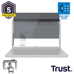 FILTRO SCHERMO PRIVACY 14" (174MM x 310MM) BLUE FILTER, VISUALE 60° E TOUCHSCREEN - TRUST PRIMO 14" PRIVACY FILTER