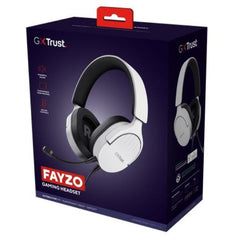 CUFFIE GAMING CABLATE JACK 3,5MM MULTIPIATTAFORMA, OVER-EAR, DRIVER 50MM - PLASTICA RICICLATA 35% - TRUST GXT489W FAYZO BIANCO