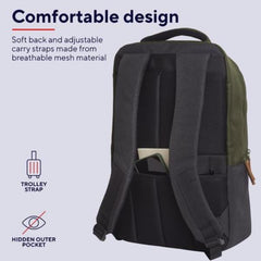 ZAINO LAPTOP/NOTEBOOK FINO A 16" ECO - REALIZZATO CON PET RICICLATO - TRUST LISBOA VERDE