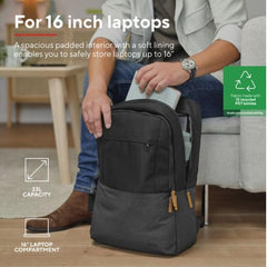 ZAINO LAPTOP/NOTEBOOK FINO A 16" ECO - REALIZZATO CON PET RICICLATO - TRUST LISBOA NERO