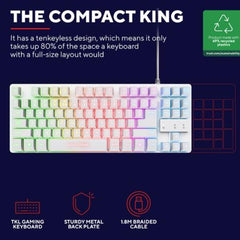 SET GAMING 3-IN-1 - TASTIERA + MOUSE + MOUSEPAD - LAYOUT IT - TRUST GXT 794 BIANCO