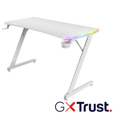SCRIVANIA GAMING RGB DESK - TRUST GXT 709W LUMINUS - BIANCO