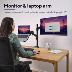 SUPPORTO MONITOR DOPPIO BRACCIO ERGONOMICO PER DOPPIO MONITOR O MONITOR E LAPTOP - TRUST MARA - NERO