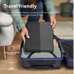 CUSTODIA/SLEEVE 13,3" MORBIDA PER LAPTOP/NOTEBOOK REALIZZATA CON PET RICICLATO - TRUST LISBOA NERA